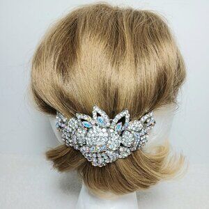Hair Clasp - White Rhinestone Hair Clip!